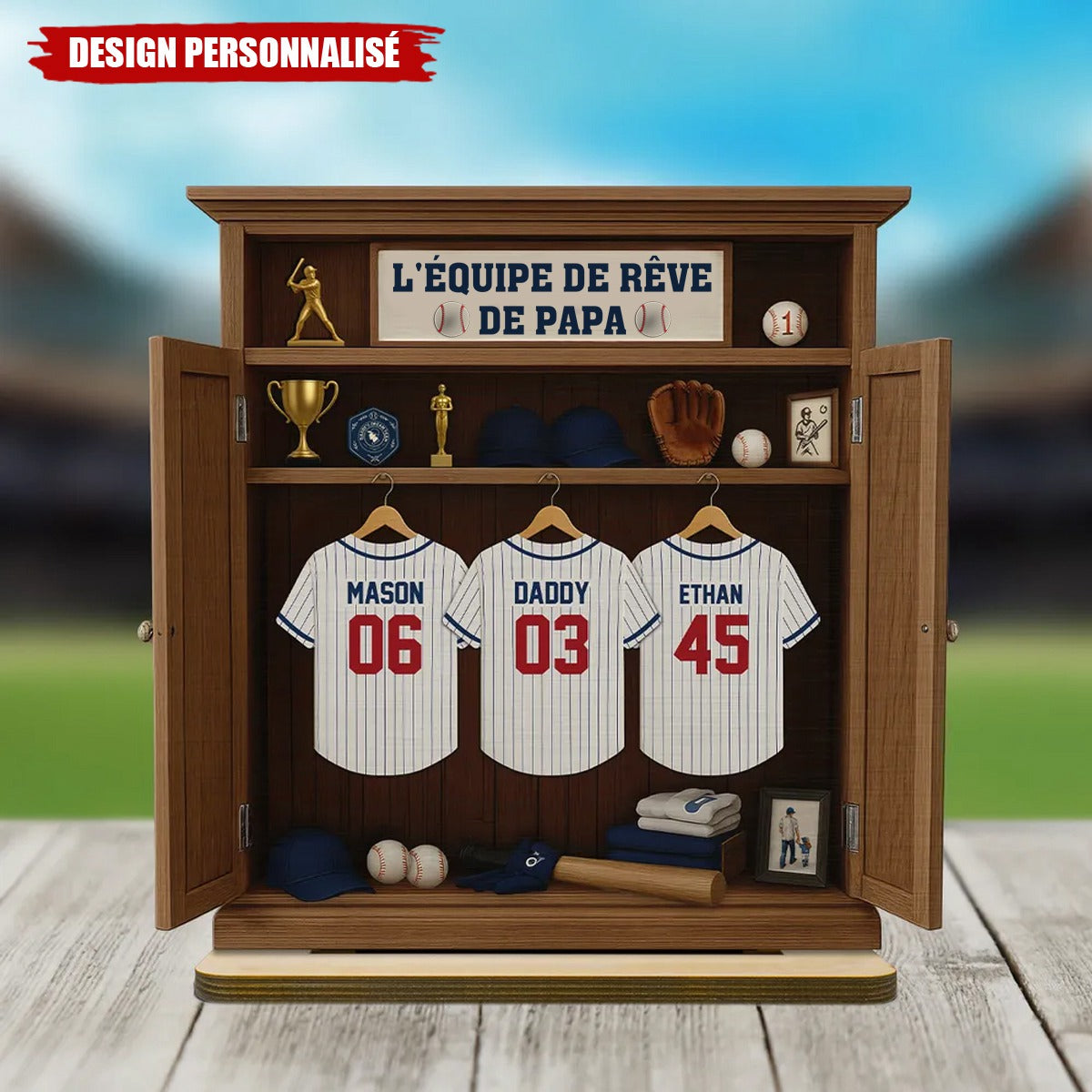 L'Équipe de Rêve de Papa – Cadeau Personnalisé pour la Fête des Pères