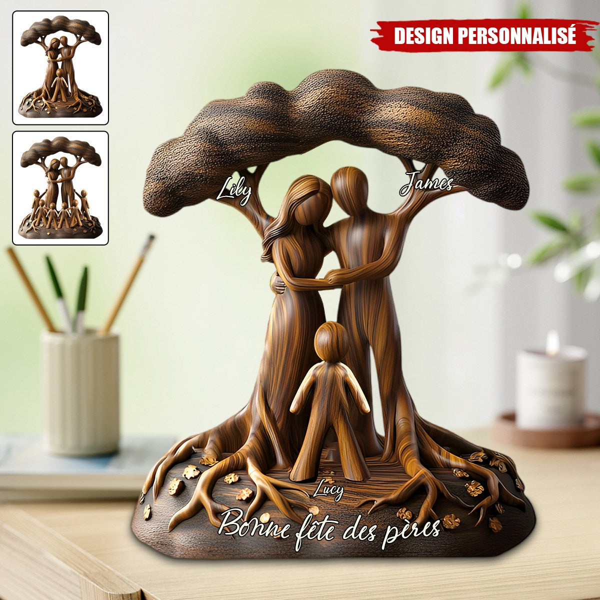 Plaque Acrylique Personnalisée – Famille sous l’Arbre de Vie