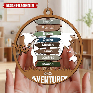 Ornement de Voyage Personnalisé – Souvenir d’Aventures