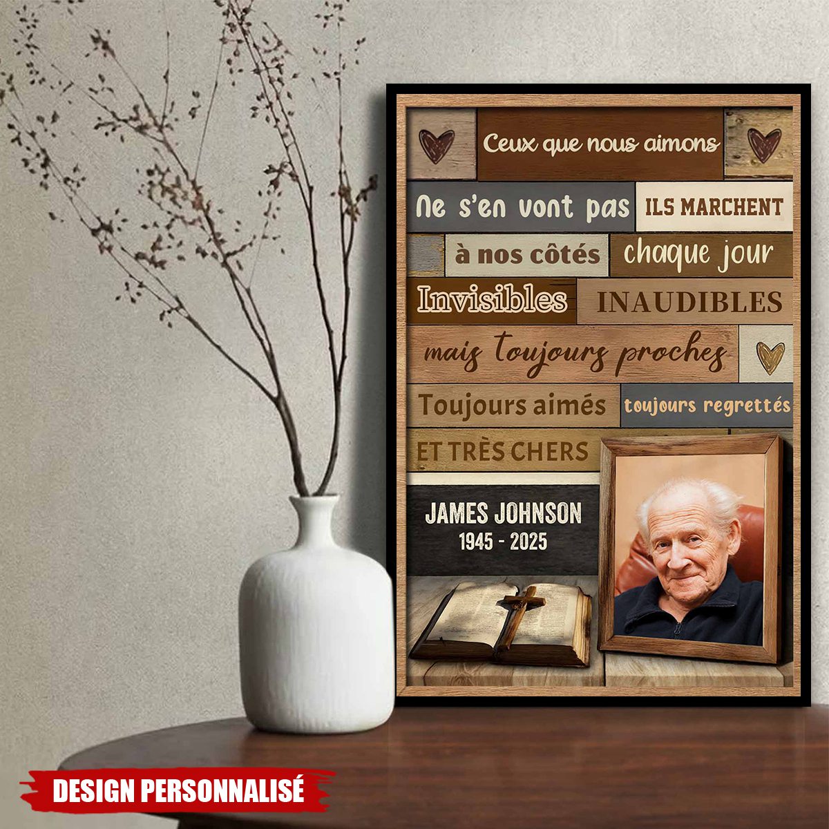Affiche Commémorative Personnalisée – Hommage à un Être Cher