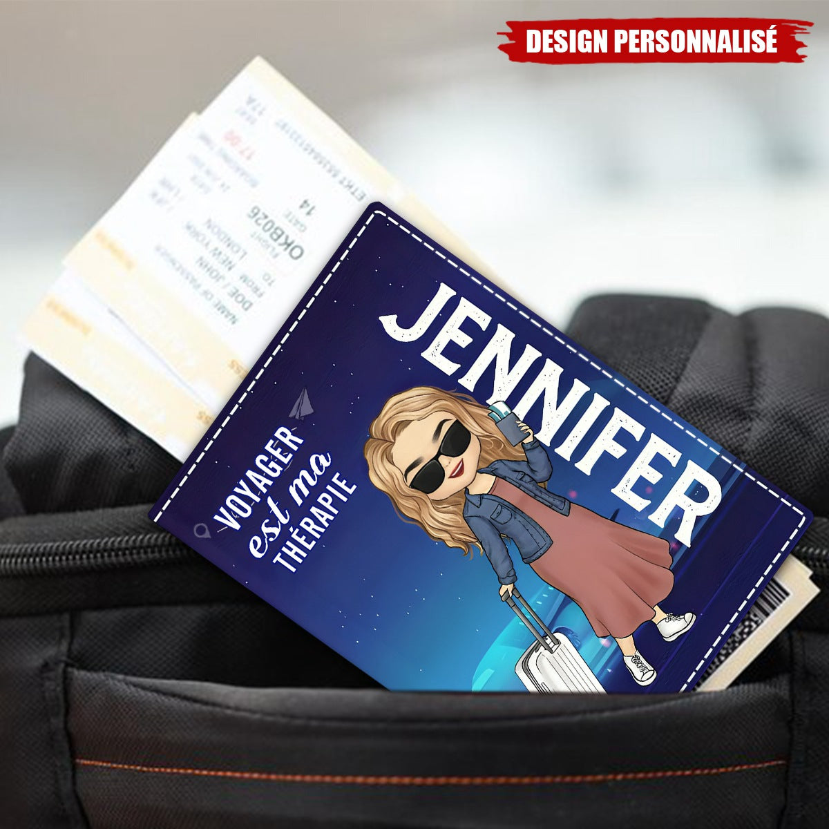 Porte-passeport personnalisé pour les voyages – Cadeau de vacances pour les passionnés d'aventure
