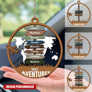 Ornement de Voyage Personnalisé – Souvenir d’Aventures