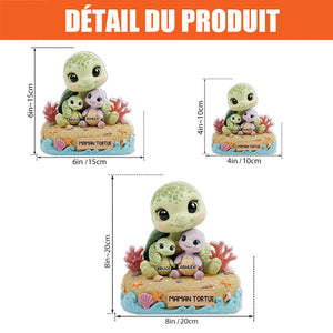 Plaque Acrylique Personnalisée – Famille Tortues avec Prénoms