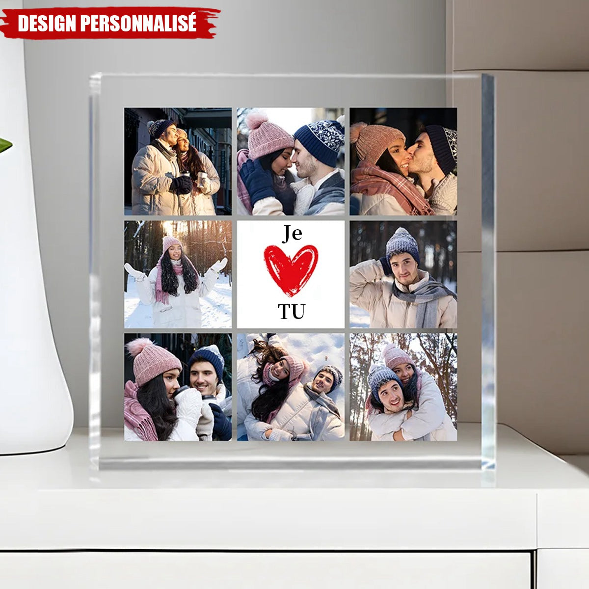 Plaque Acrylique Personnalisée avec Photos – Cadeau d'Amour Unique