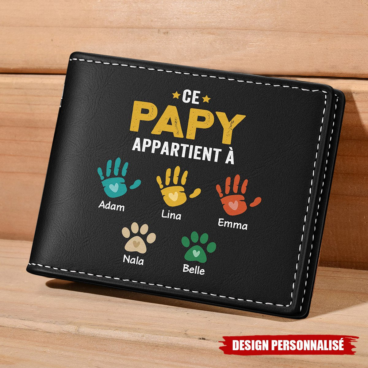 Portefeuille Personnalisé -Ce Papa Appartient à Ses Amours