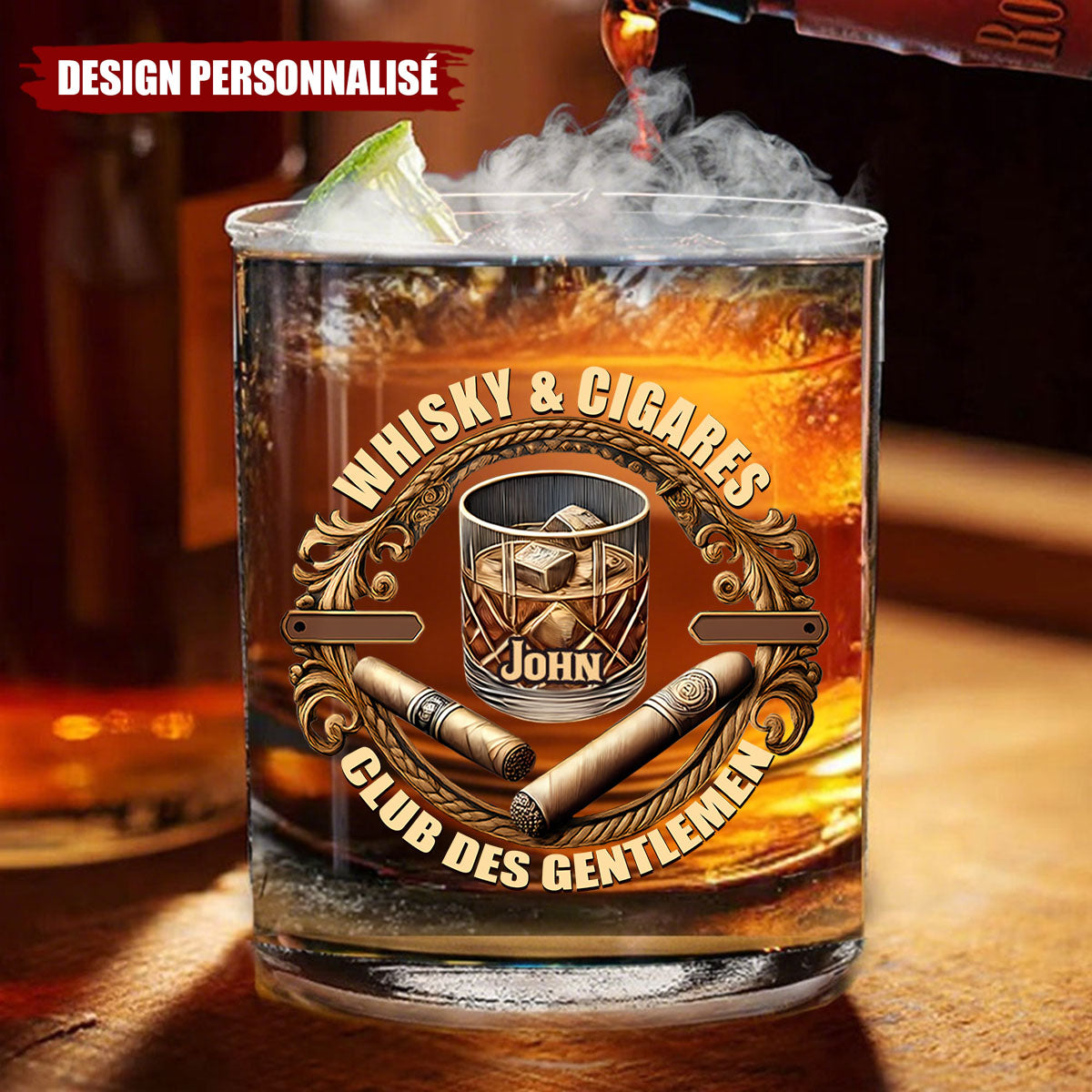 Verre à Whisky Personnalisé – Club des Gentlemen