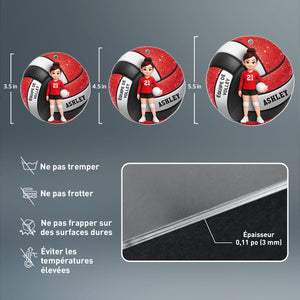 Ornement de Noël Volleyball Personnalisé - Cadeau Unique pour les Fans de Sport
