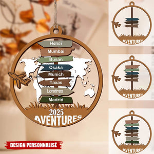 Ornement de Voyage Personnalisé – Souvenir d’Aventures