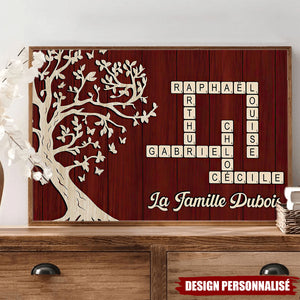 Affiche Arbre de Vie Personnalisée – Cadeau Émotionnel pour la Famille