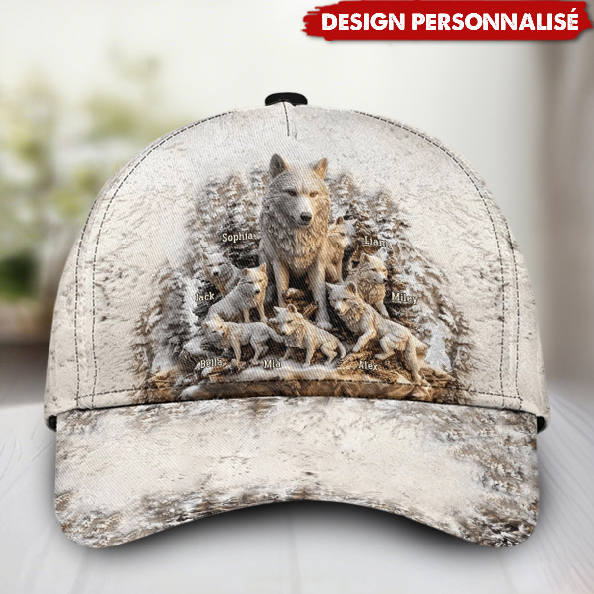 Casquette Personnalisée "La Meute de Papa" – Design Loup Unique