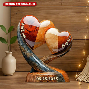 Toi et Moi, On Gère Ça – Plaque Personnalisée en Forme de Couple