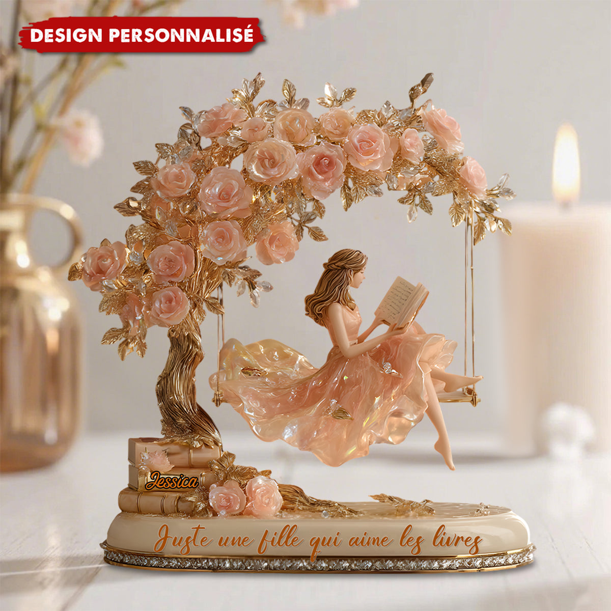 Plaque Acrylique Personnalisée - Juste une Fille qui Aime les Livres