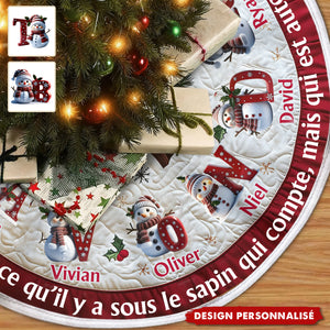 Ce n’est pas ce qu’il y a sous le sapin qui compte – Jupe de Sapin Familiale Personnalisée
