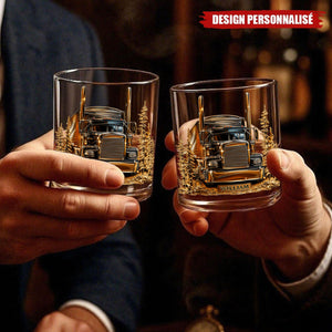 Verre à Whisky Personnalisé Camion – Cadeau Unique pour Camionneur et Amateur de Whisky