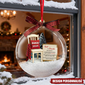 Ornement de Noël Mémorial Personnalisé – Souvenir Éternel de Noël au Paradis