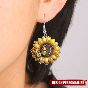 Boucles d’oreilles personnalisées Tourneso l– Cadeau Unique pour Maman