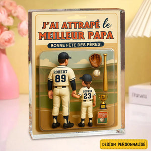 Cadeau Personnalisé Fête des Pères – "J’ai attrapé le meilleur papa"