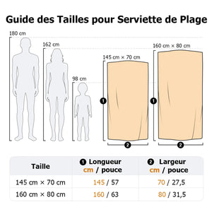 Serviette de plage personnalisée avec prénom – Design floral rétro