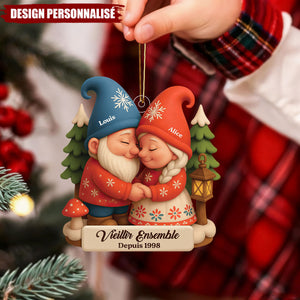 Ornement de Noël Personnalisé - Cadeau Unique pour Amoureux