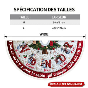 Ce n’est pas ce qu’il y a sous le sapin qui compte – Jupe de Sapin Familiale Personnalisée