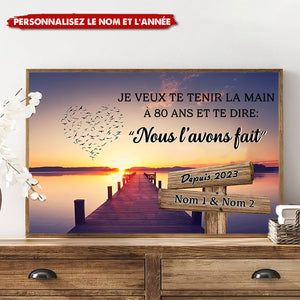 Poster Personnalisé "Nous l’avons fait" – Cadeau Couple avec Prénoms et Année