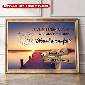 Poster Personnalisé "Nous l’avons fait" – Cadeau Couple avec Prénoms et Année
