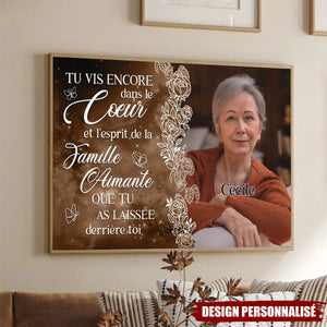 Affiche Commémoratif Personnalisé – Tu vis encore dans nos cœurs