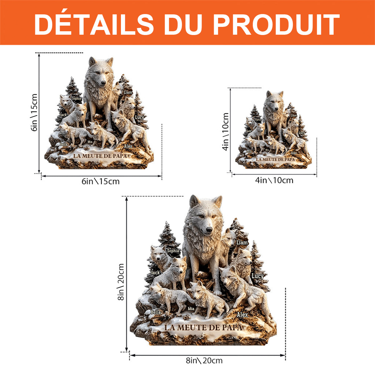 Plaque Acrylique Personnalisée - La Meute de Papa