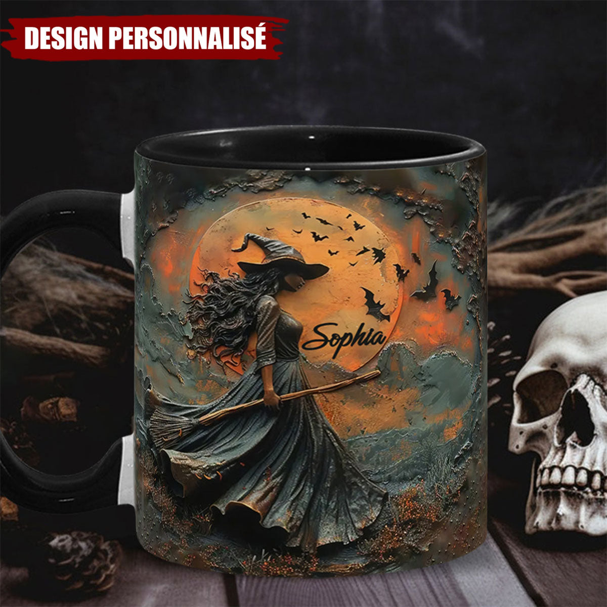 Mug Personnalisé Sorcière Mystique - Cadeau Unique et Enchanteur