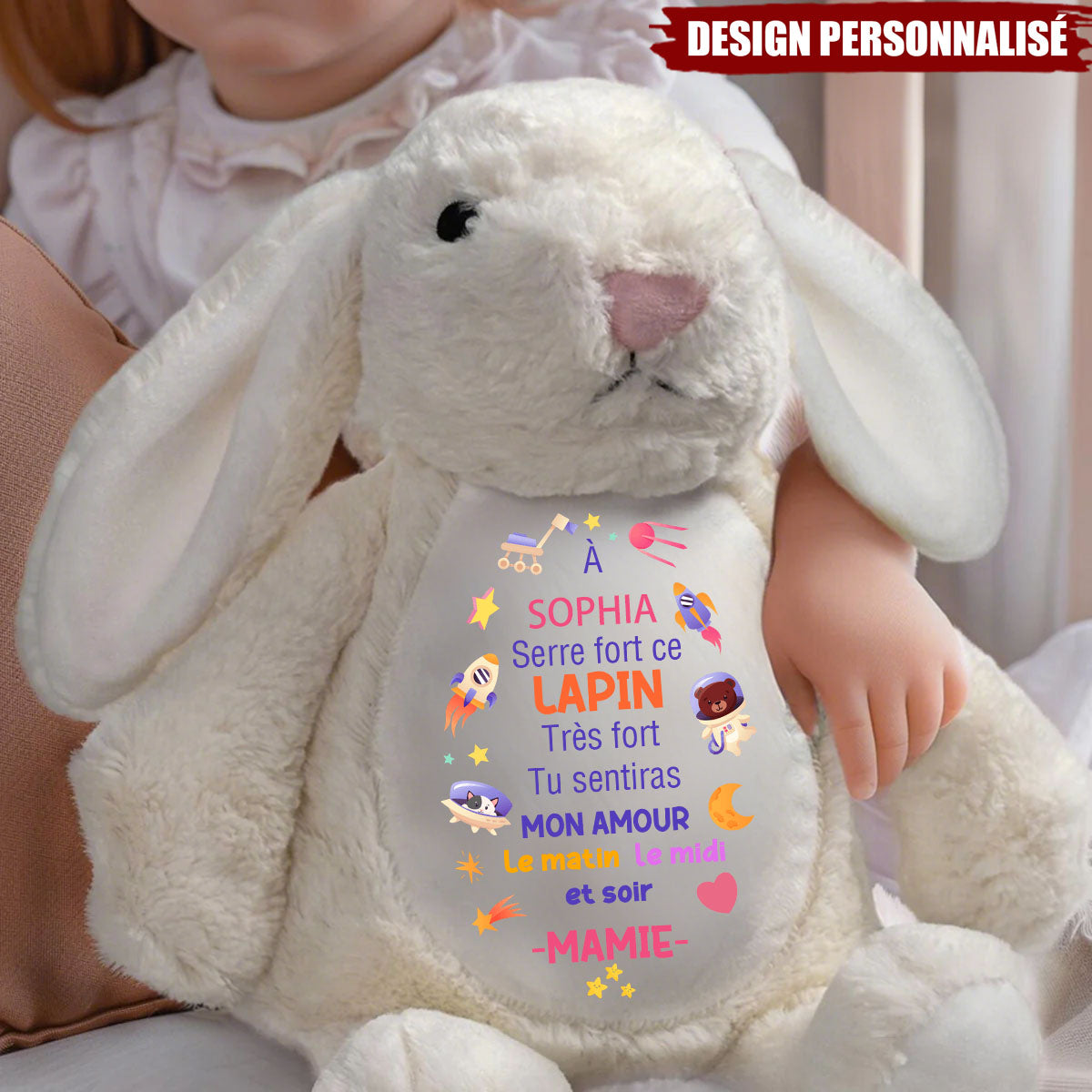 Lapin de Pâques en Peluche Personnalisé – Cadeau Doux et Unique pour Enfant