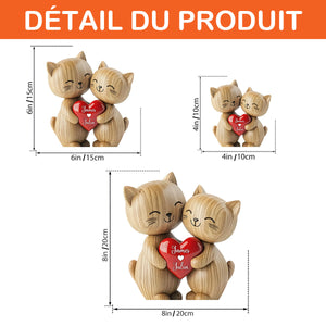 Plaque Acrylique Personnalisée – Chatons Amoureux avec Prénoms