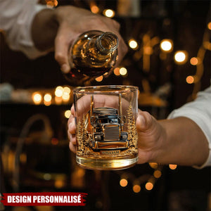 Verre à Whisky Personnalisé Camion – Cadeau Unique pour Camionneur et Amateur de Whisky