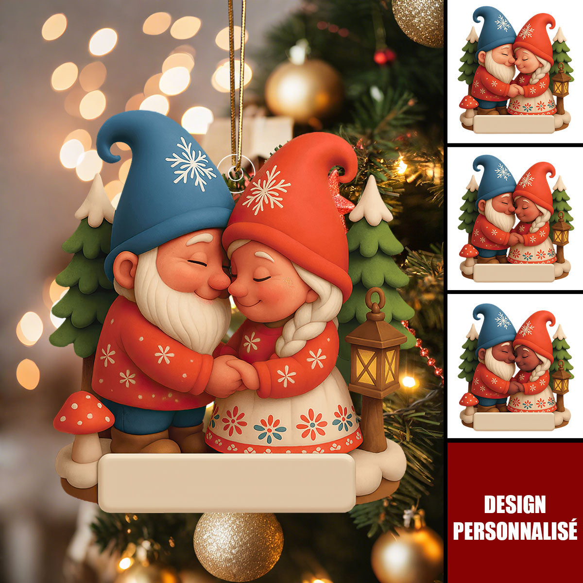 rnement de Noël Personnalisé - Vieillir Ensemble avec Amour