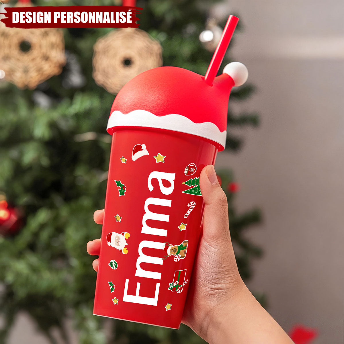 Gobelet de Noël Personnalisé pour Enfant - Cadeau Festif et Unique