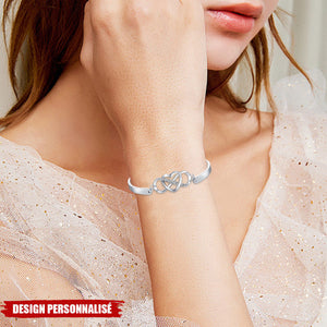 Bracelet Cœur et Infini – Bijou Raffiné avec Gravure Personnalisée