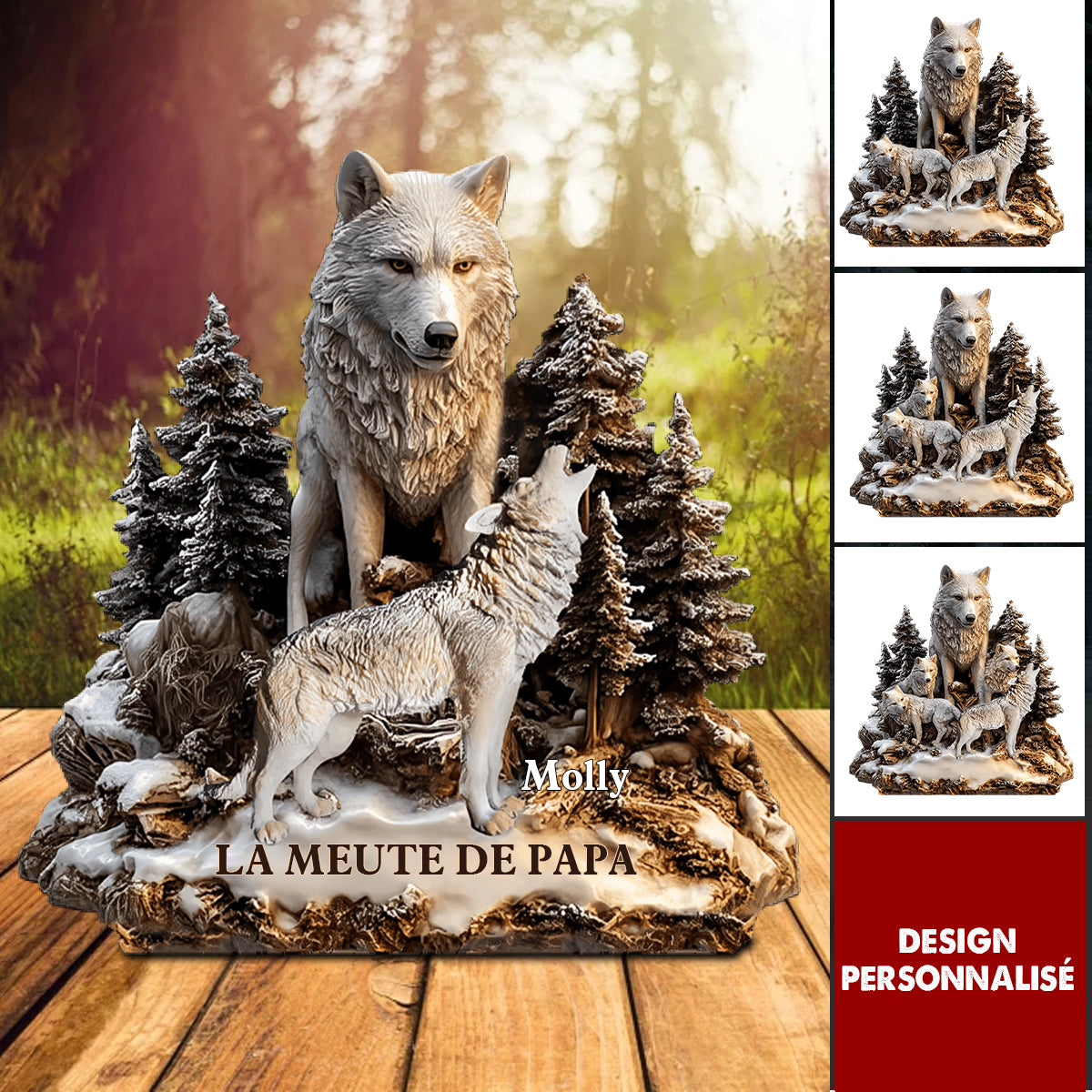 Plaque Acrylique Personnalisée - La Meute de Papa