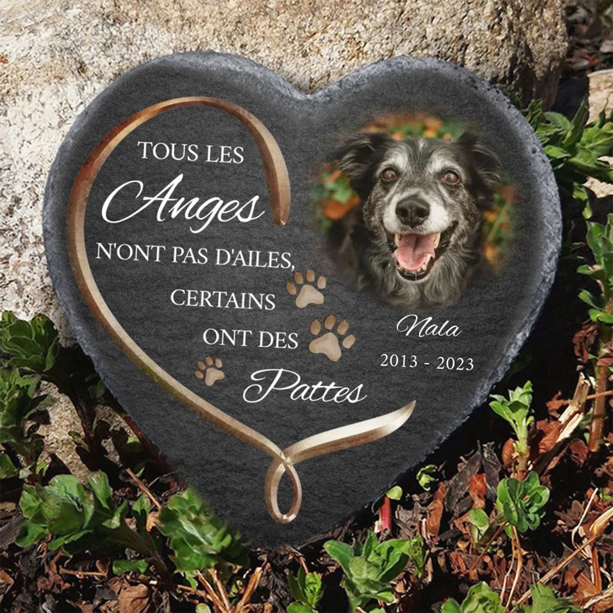 Pierre Funéraire Personnalisée – "Tous les Anges n'ont pas d'ailes"