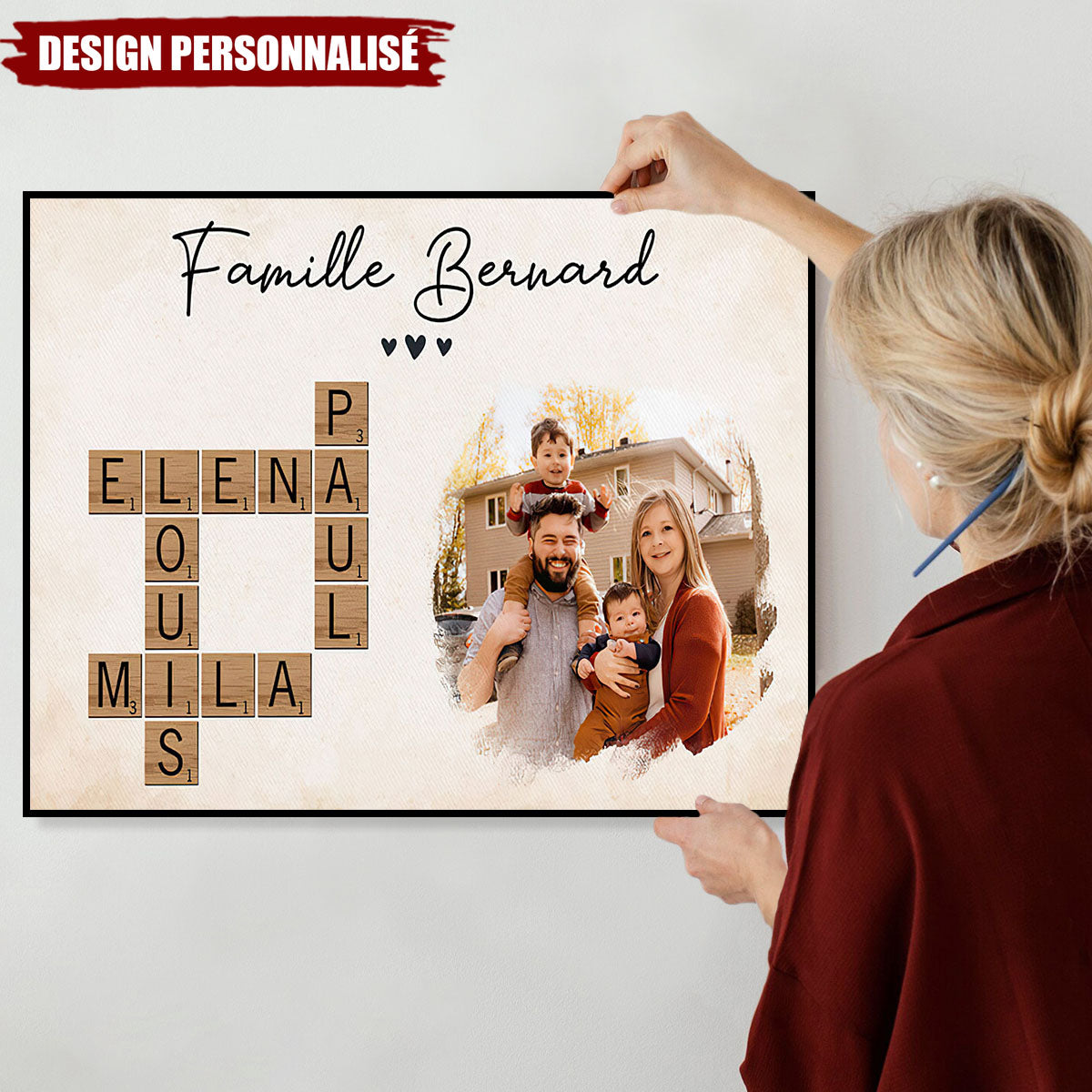 Affiche Personnalisé avec Prénoms & Photo – Souvenir Unique et Chaleureux