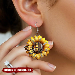 Boucles d’oreilles personnalisées Tourneso l– Cadeau Unique pour Maman