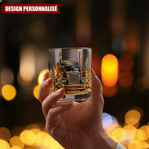 Verre à Whisky Personnalisé Camion – Cadeau Unique pour Camionneur et Amateur de Whisky