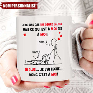 Tasse Drôle Personnalisée pour Couple – Expression de Jalousie & d'Amour