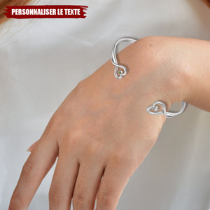 Bracelet Infini Cœur Personnalisé – Cadeau Émotionnel pour Maman et Fille