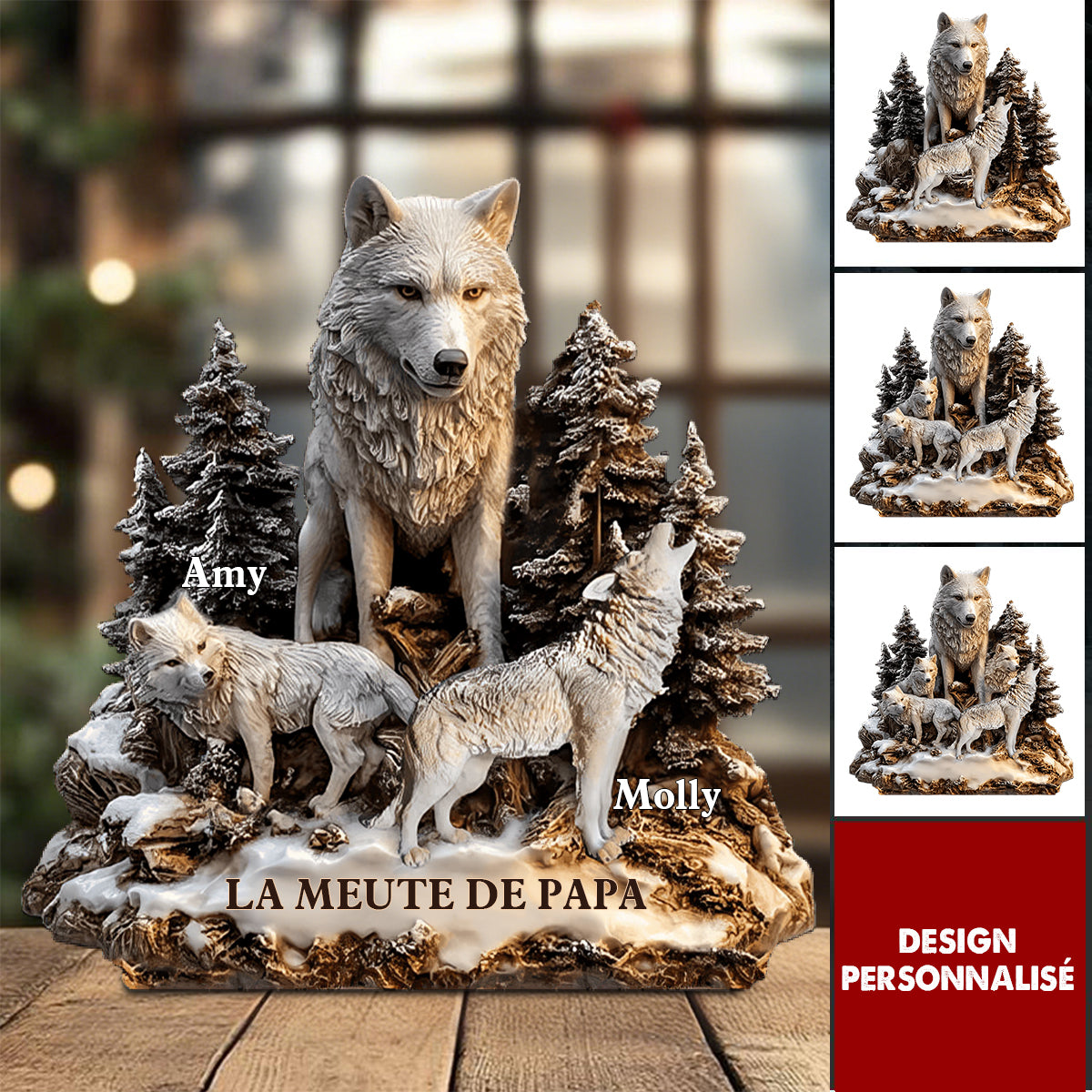 Plaque Acrylique Personnalisée - La Meute de Papa