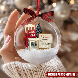 Ornement de Noël Mémorial Personnalisé – Souvenir Éternel de Noël au Paradis