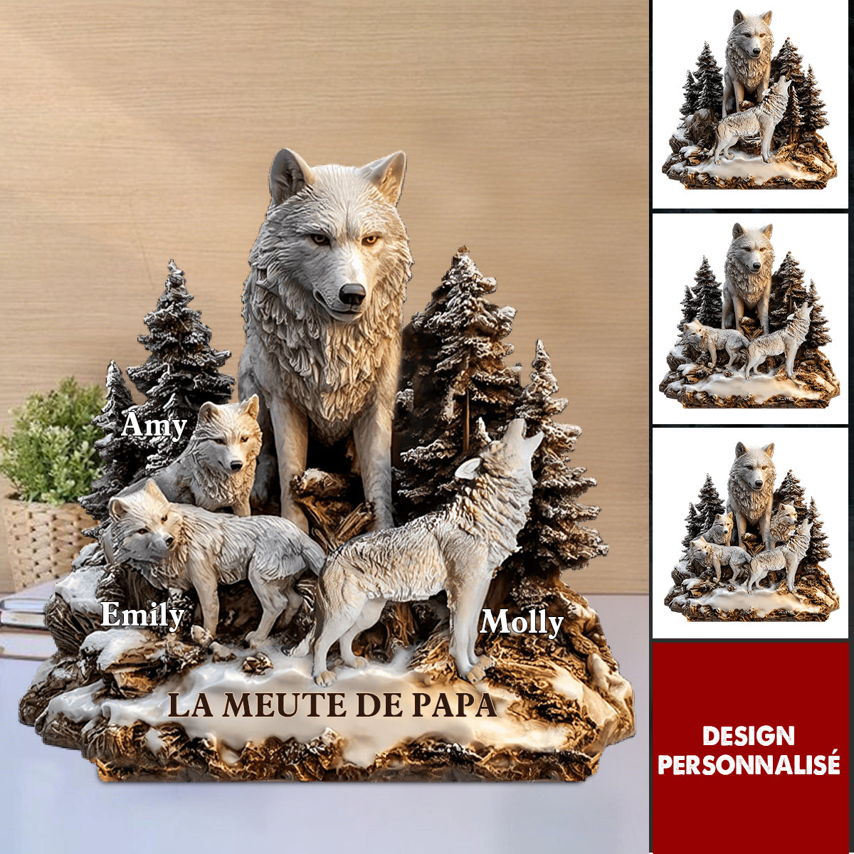 Plaque Acrylique Personnalisée - La Meute de Papa