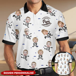 Polo personnalisé avec photo – Meilleur Papa ou Papi du monde