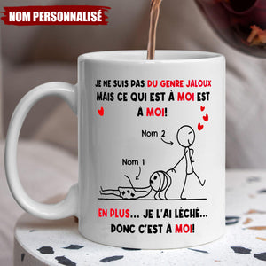 Tasse Drôle Personnalisée pour Couple – Expression de Jalousie & d'Amour