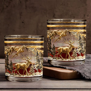 Verre à Whisky avec Motif Cerf et Gravure Personnalisée