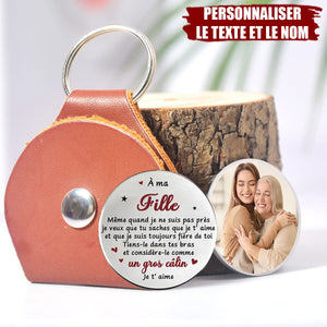 Porte-clés Personnalisé avec Photo – Message d’Amour pour Fille