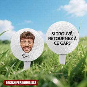 Balle de Golf Personnalisée avec Photo et Texte Humour